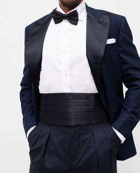 Brunello Cucinelli Blue cummerbund with silk MR813S007