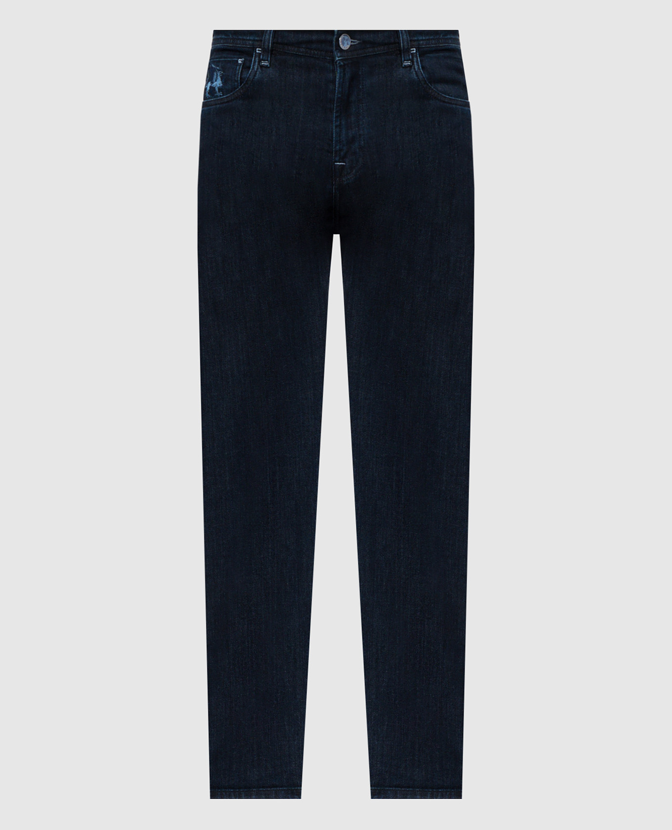 

Blue COSTANTINO jeans with logo embroidery Scissor Scriptor