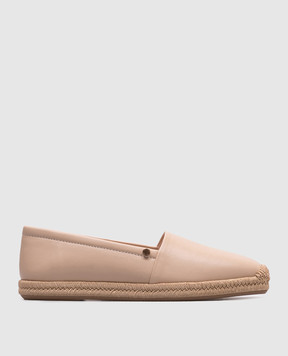 Agnona Beige leather espadrilles LI0901L8262