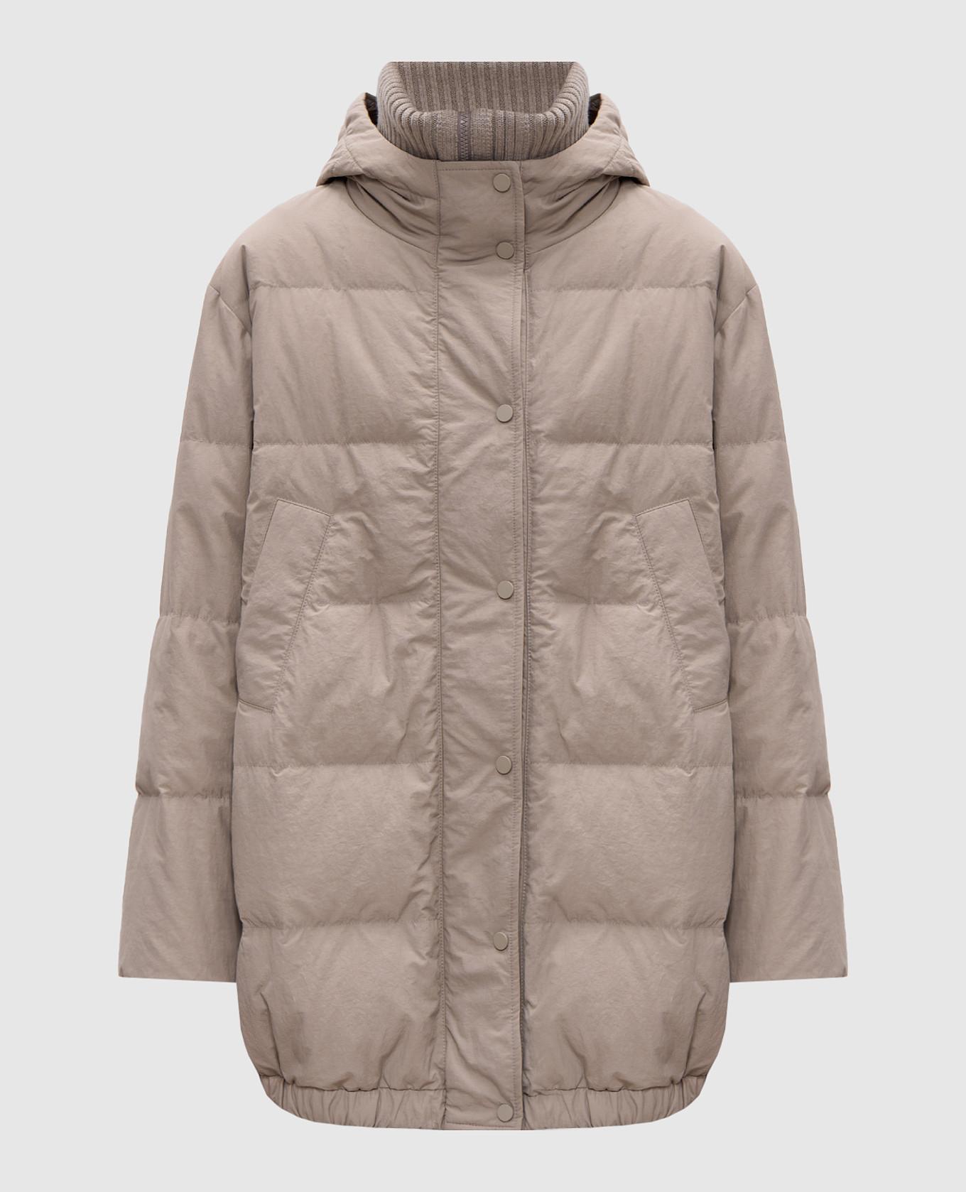 

Beige down jacket with monil chain Brunello Cucinelli