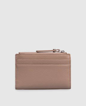 Gianni Chiarini Beige leather wallet with logo print PF6003GRN