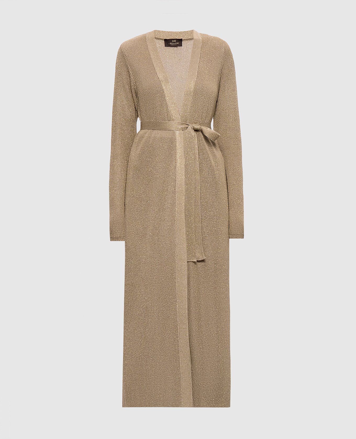 

Beige cardigan with lurex Enrico Mandelli