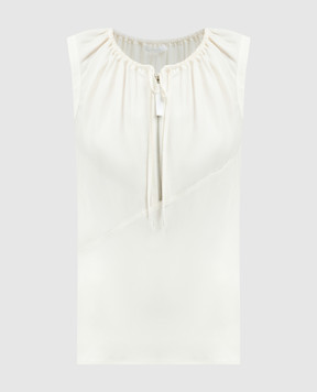 Helmut Lang White top with drape O02HW504