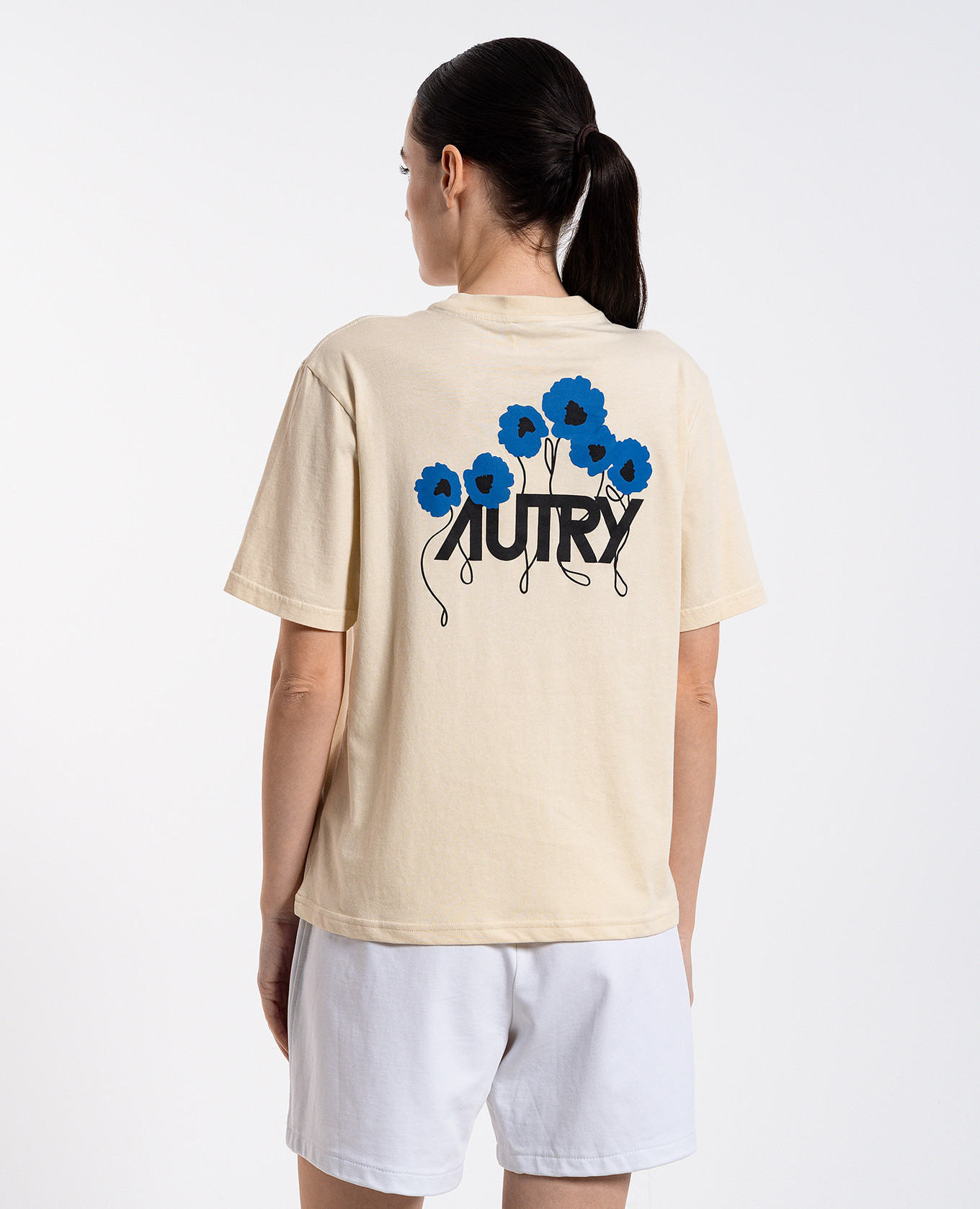 

Beige T-shirt with logo print AUTRY