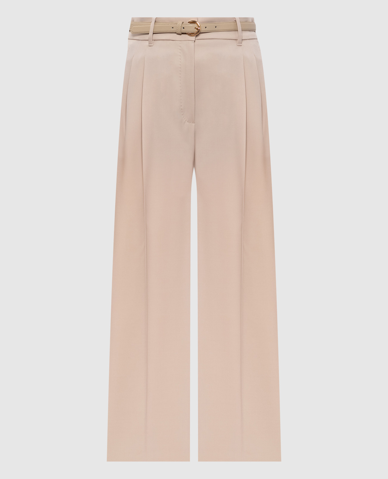 Beige ENTRATA wool trousers Max Mara