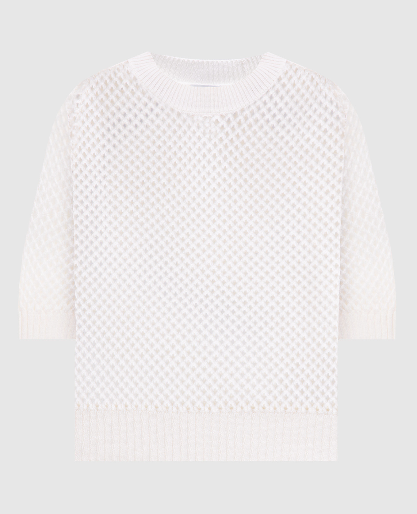 

White openwork top made of wool and cashmere Allude