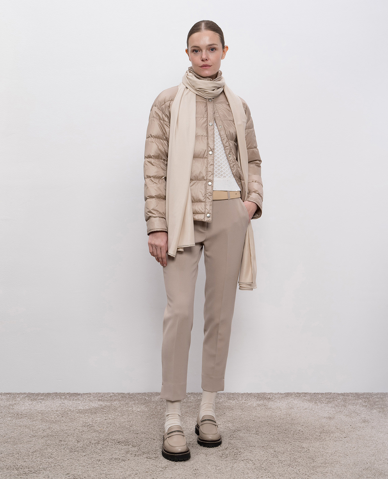 

Beige alpaca wool jumper Peserico