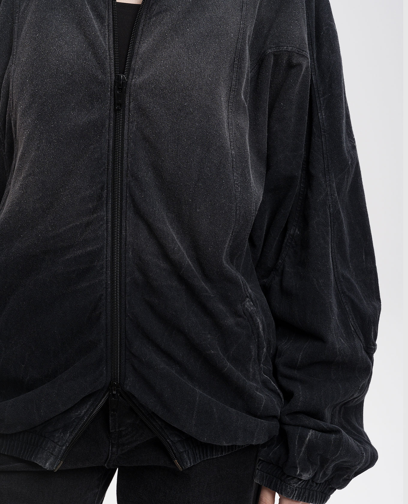Grey distressed hemp sports jacket Alexander Wang 5