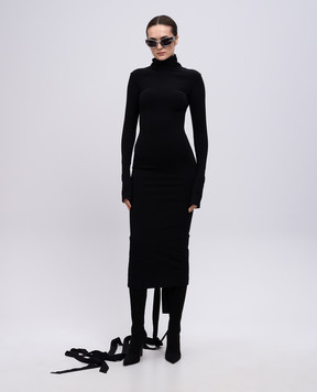 Balenciaga Black midi dress with lace 831227TNV08
