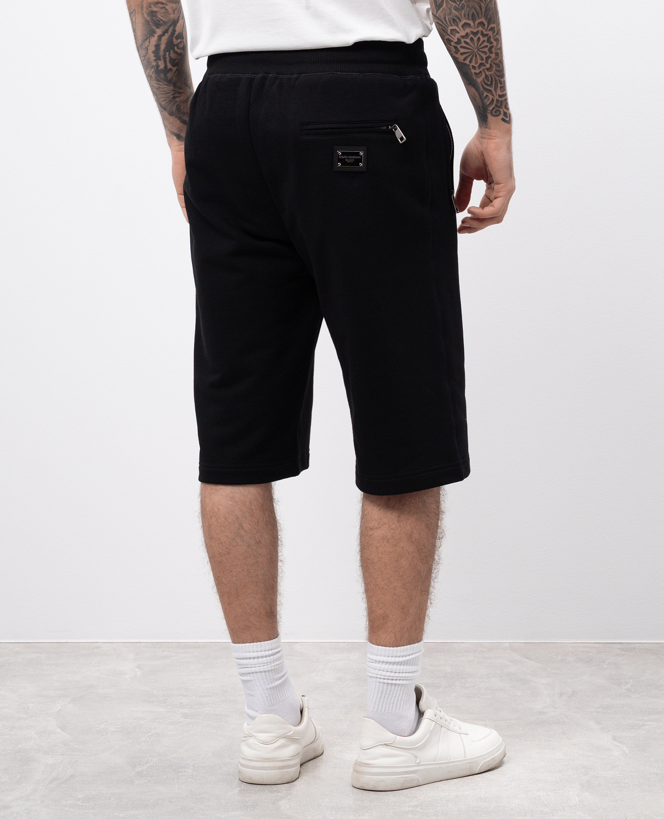 

Black shorts with logo patch Dolce&Gabbana