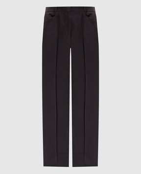 Tom Ford Brown wool and silk pants PAW622FAX1216