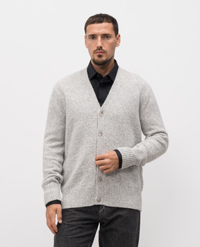 Dolce&Gabbana Gray alpaca wool cardigan GXV76TJFMIM