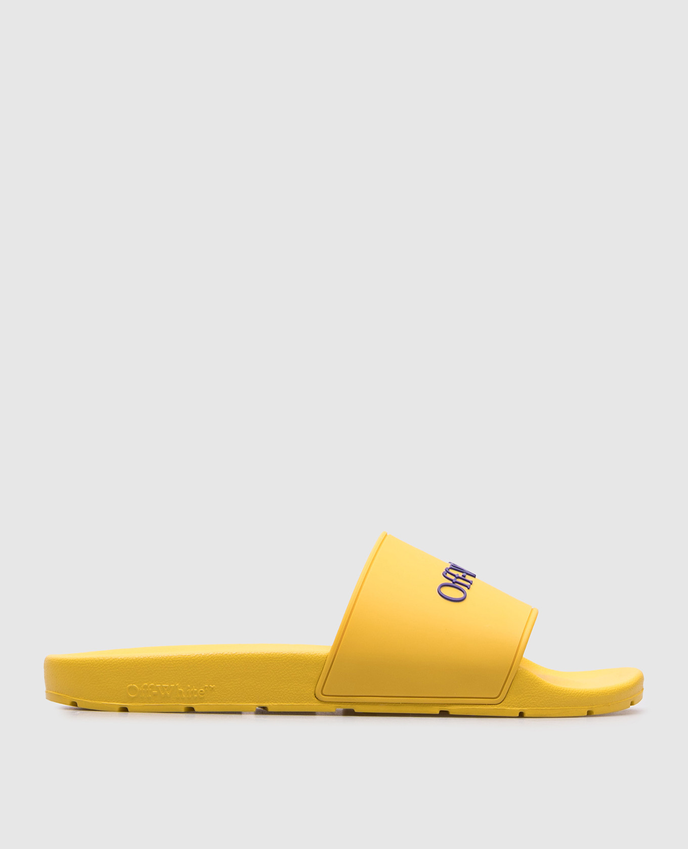Yellow sliders with logo Off-White