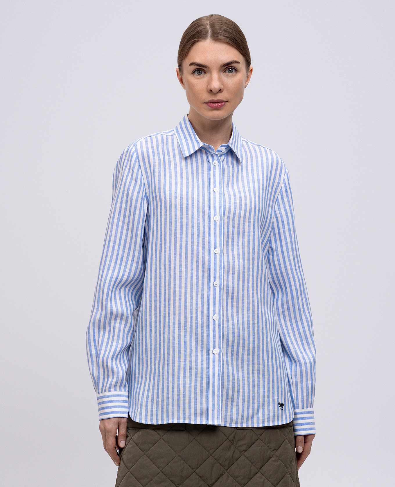 

Blue striped linen shirt JOSEF Max Mara Weekend, Light blue