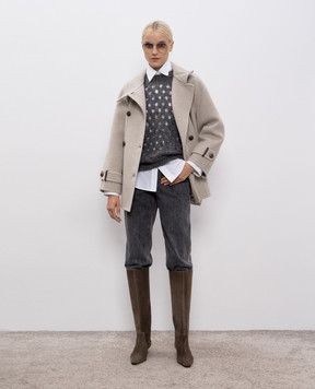 Brunello Cucinelli Gray sweater with wool MNA326500