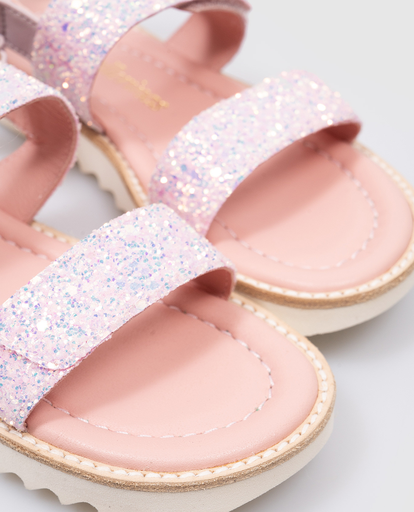 

Children's pink combination sandals Esti with glitter Pretty Ballerinas