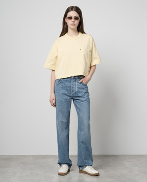 Bottega Veneta Blue jeans with logo patch 710772V42W0