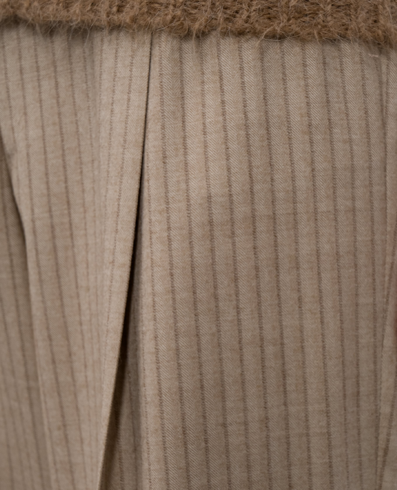 

Beige striped wool pants Peserico
