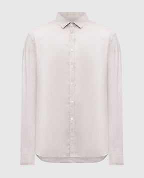 Canali Beige linen shirt GL03098CSL7077