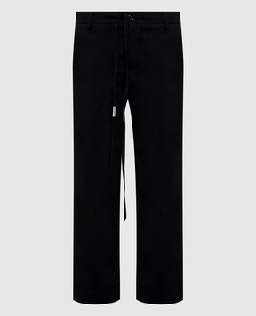Ann Demeulemeester Rael Cigarette black wool pants B0013154FA646