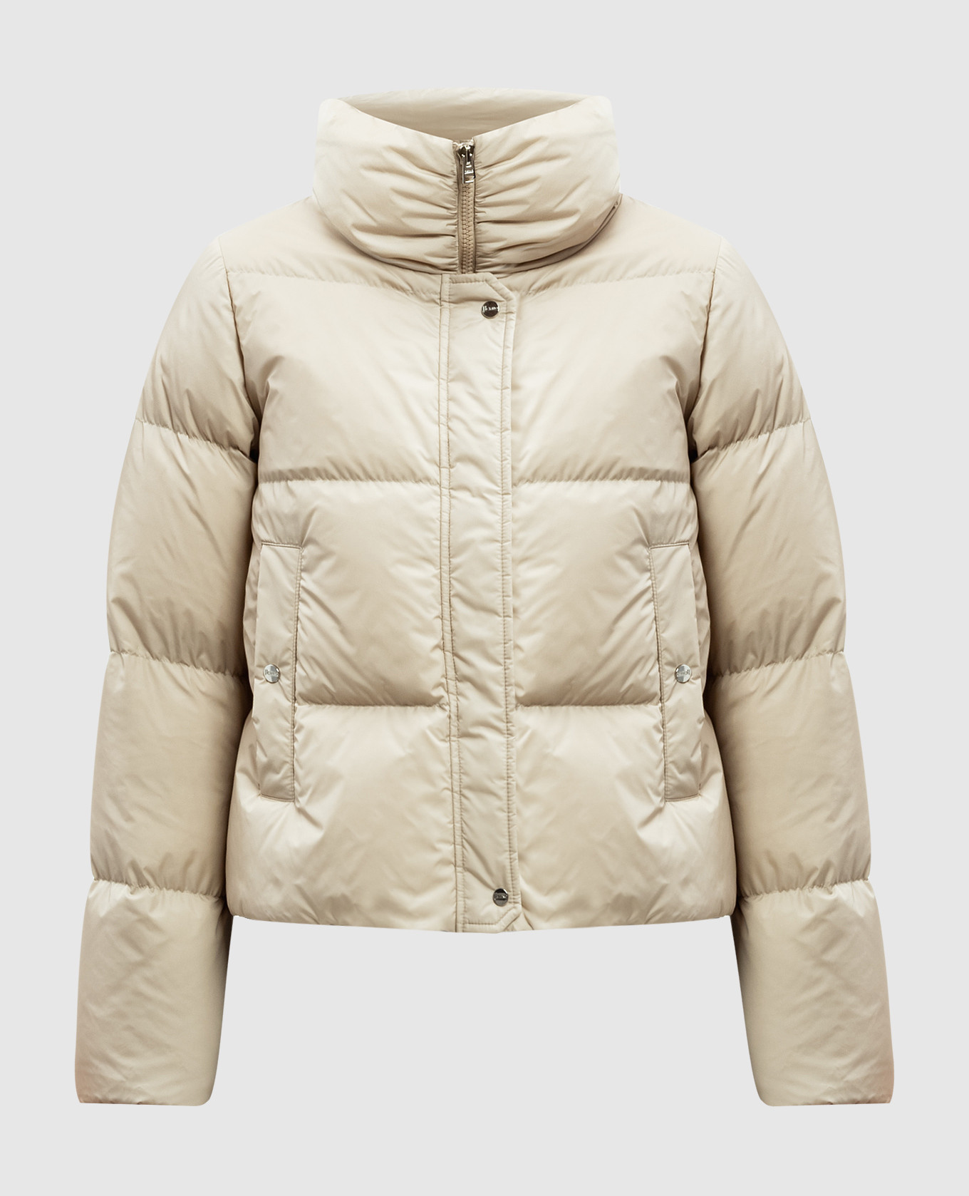 

Beige quilted down jacket with logo Herno, Бежевый