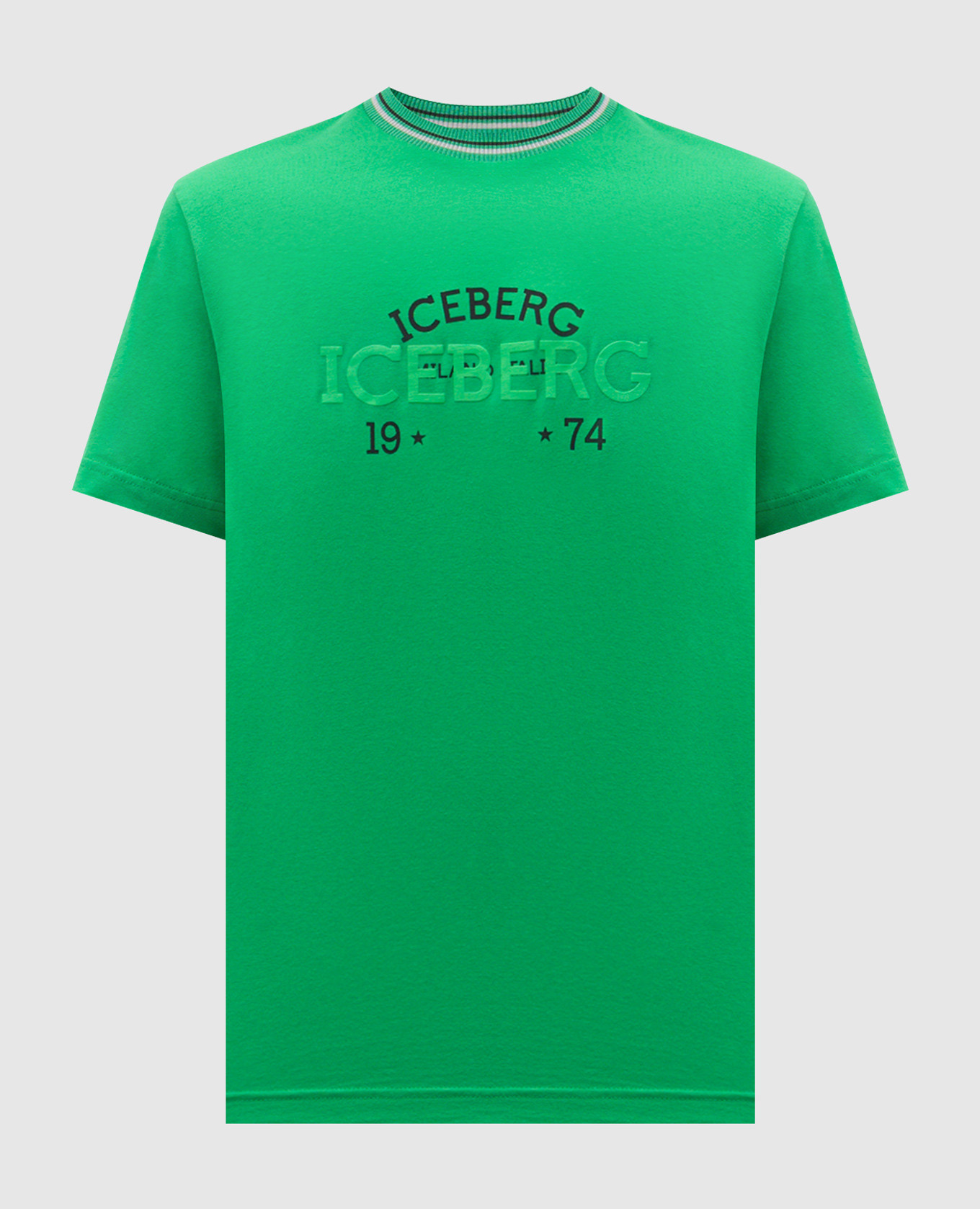 Green t-shirt with logo print Iceberg