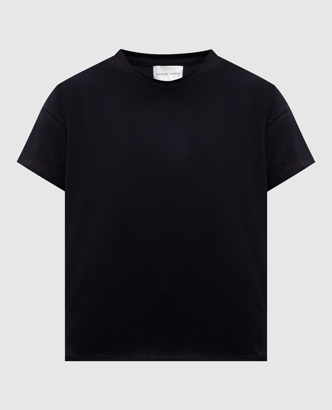 

BASILUZZO black T-shirt with logo emblem Lou Lou Studio
