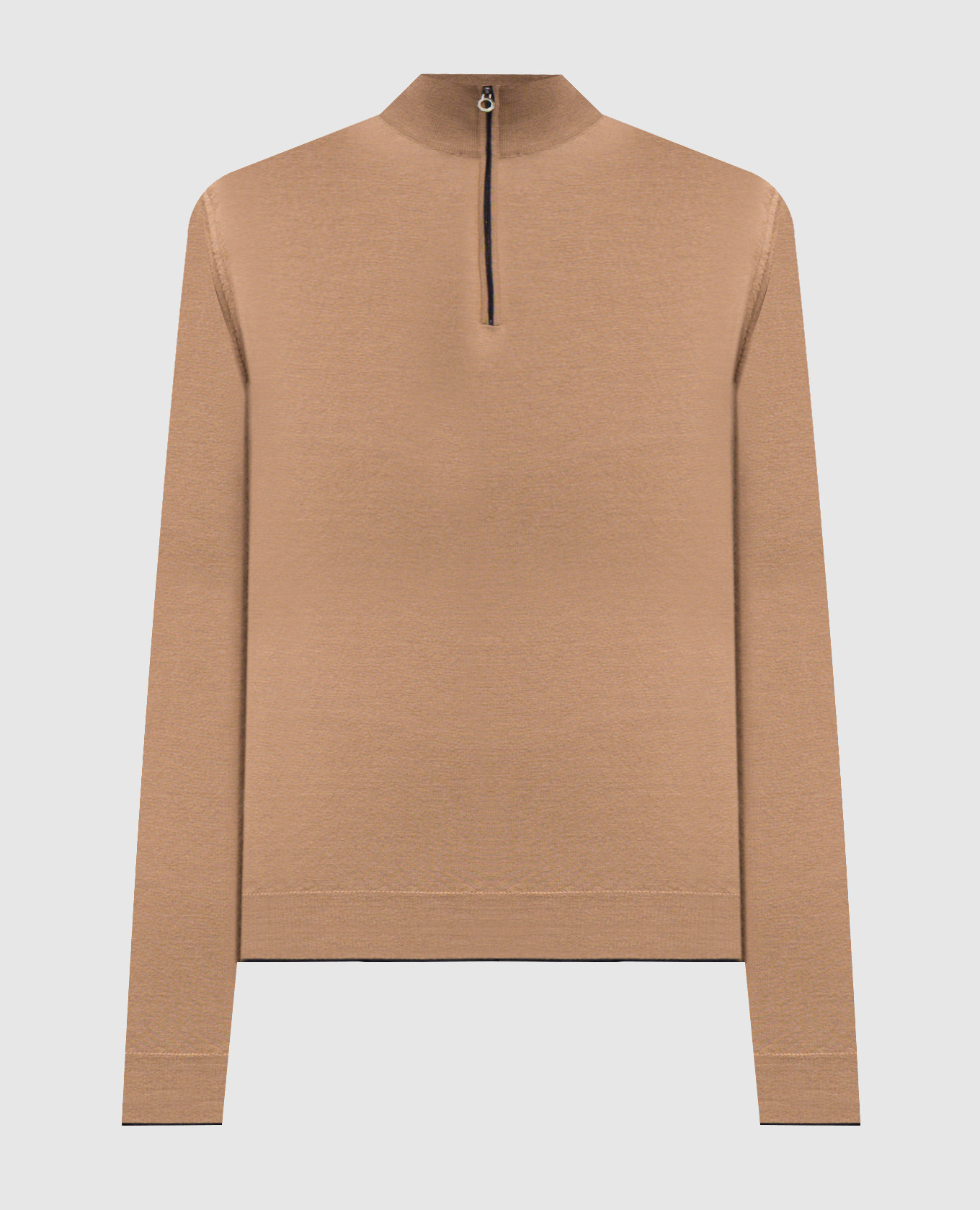 Brown sweater made of wool, silk and cashmere