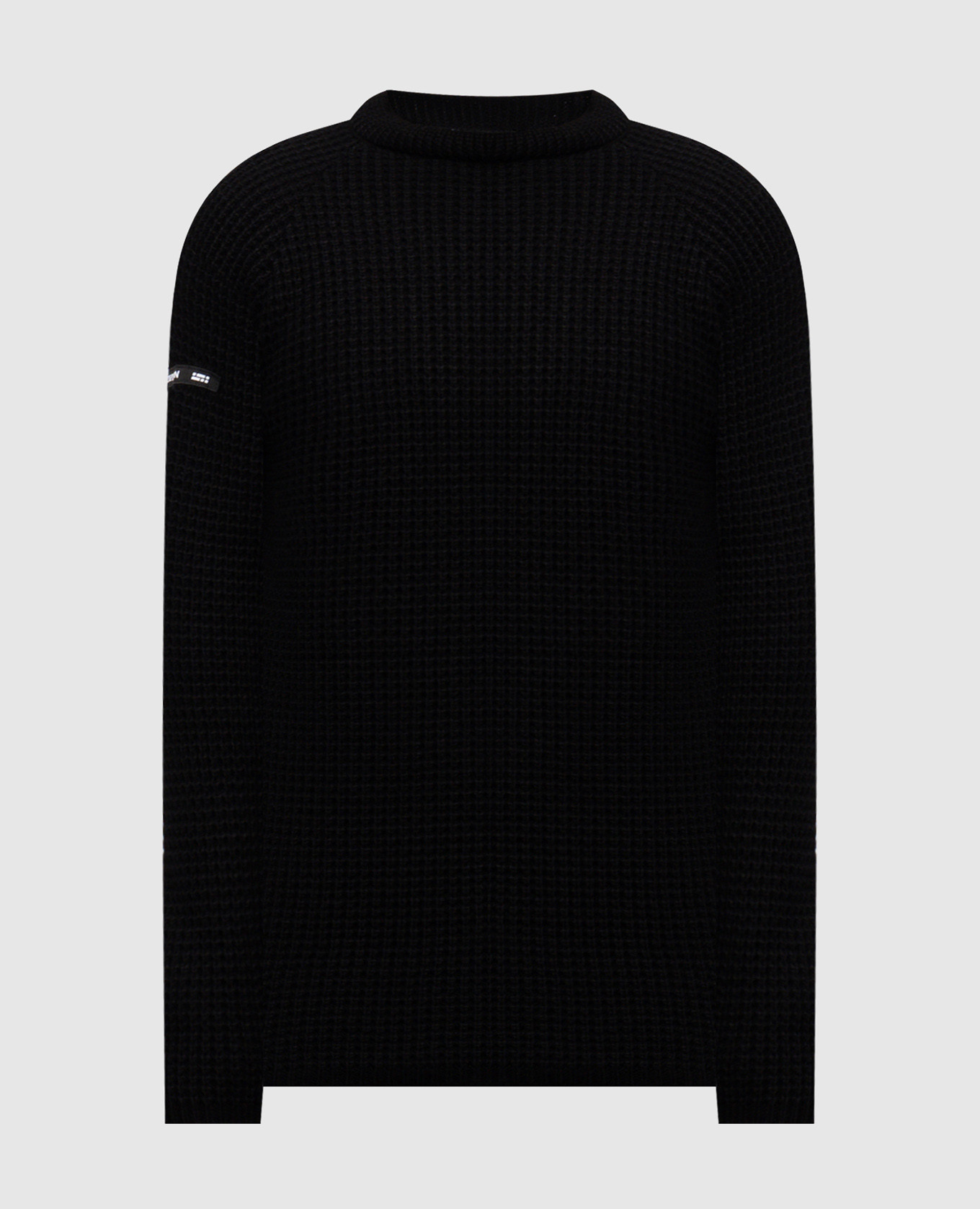 Black wool sweater with logo Riotdivision