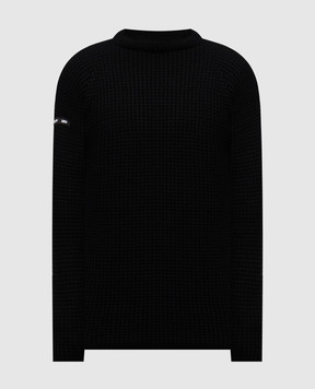 Riotdivision Black wool sweater with logo RDCOMMONWOOL