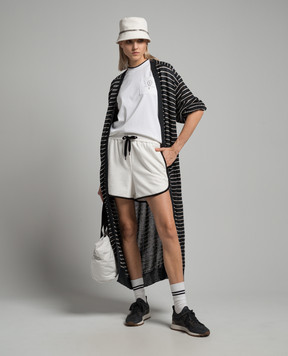 Brunello Cucinelli White shorts with monil chain MN05NEO489