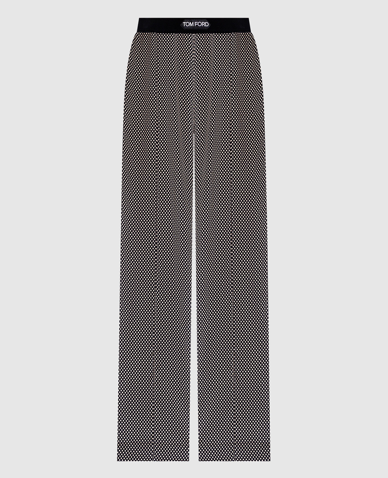 

Black polka dot silk pants Tom Ford