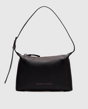 Brunello Cucinelli Borsa Duo in pelle nera MBFOD2663