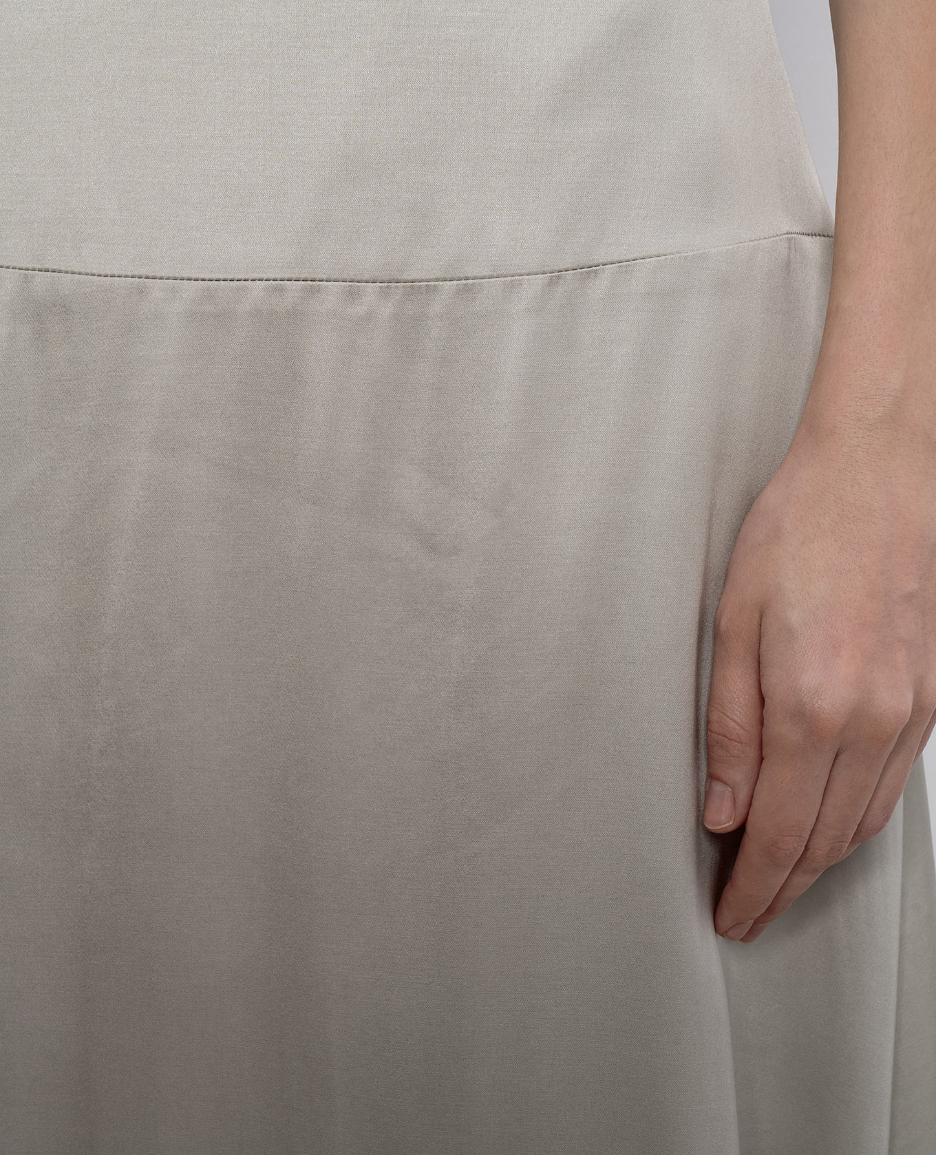 Gray asymmetric midi skirt Peserico 5