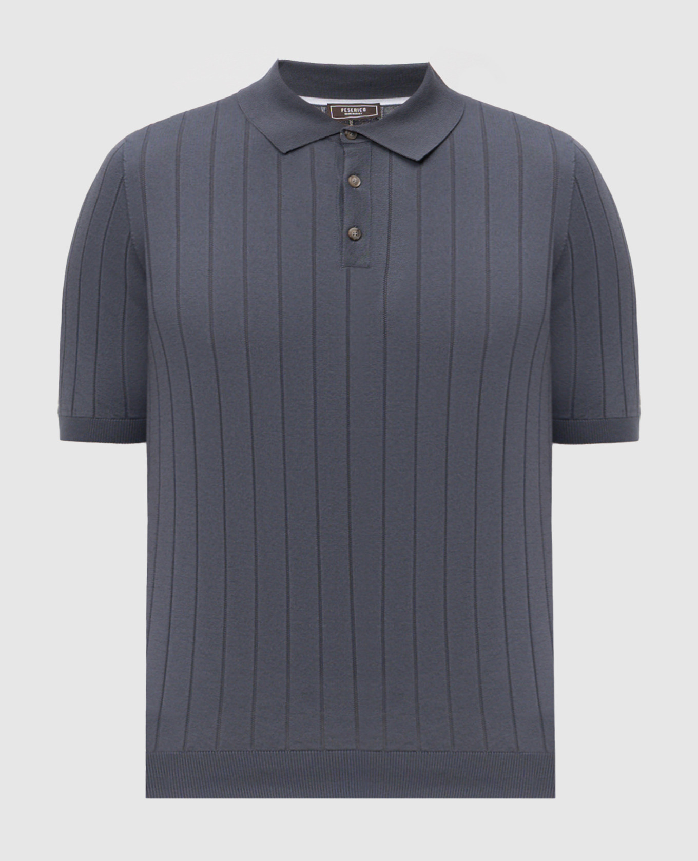 

Gray striped polo shirt Peserico, Grey