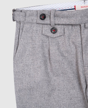 Little Baronio Children's gray pants with wool W1819MONDRY