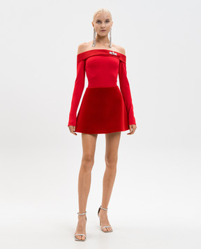 David Koma Red off-shoulder top PF25DK58T