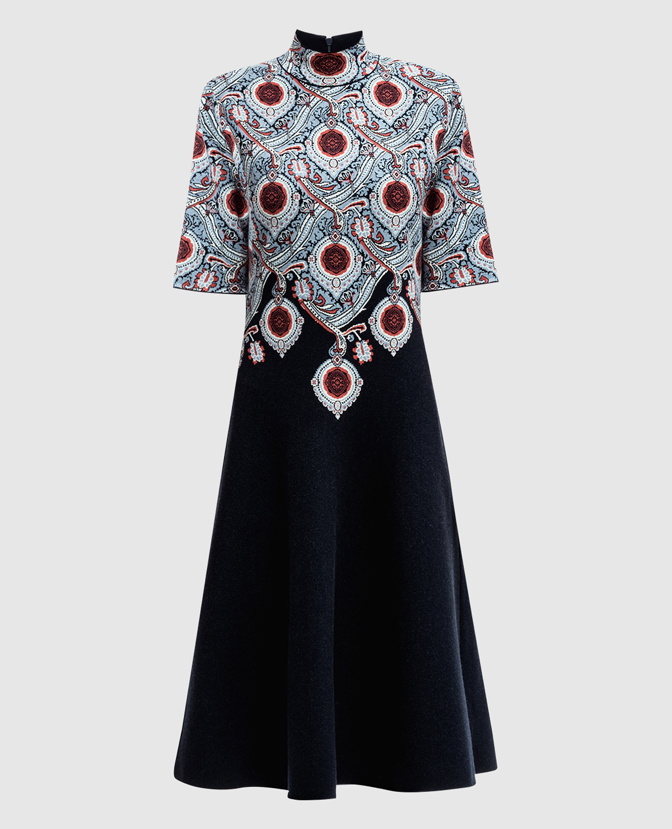 

Blue jacquard dress with a floral pattern Etro