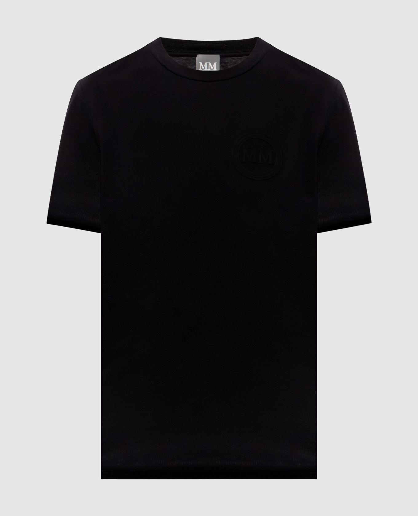 GATTONI black T-shirt with textured monogram Max Mara