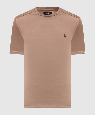Brown T-shirt with monogram