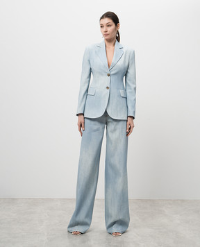 Ermanno Scervino Blue jacket with a degraded effect D466I334EMY
