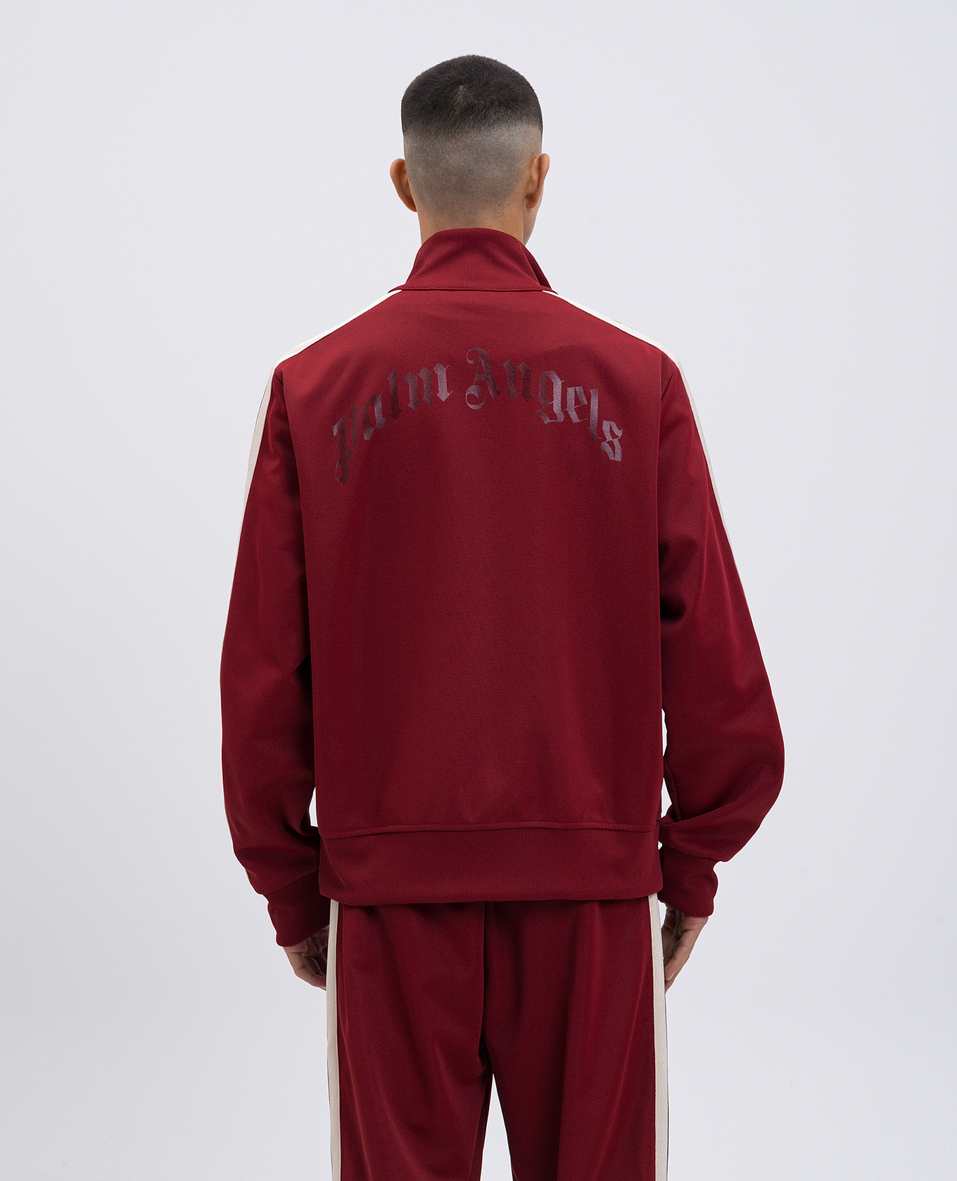 

Red sports jacket with logo print Palm Angels