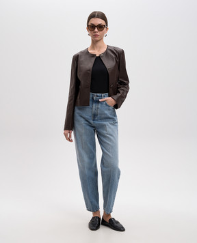 Toteme Blue mom jeans with a frayed effect 223231741