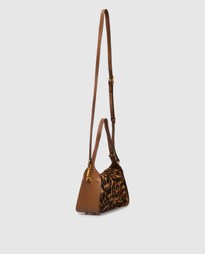 Gianni Chiarini Brown leather Penelope bag with animal print BS11869CAVPRCK
