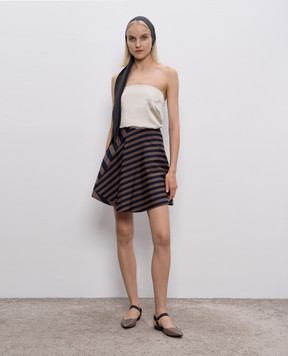 Brunello Cucinelli Striped silk mini skirt M0F63G2257