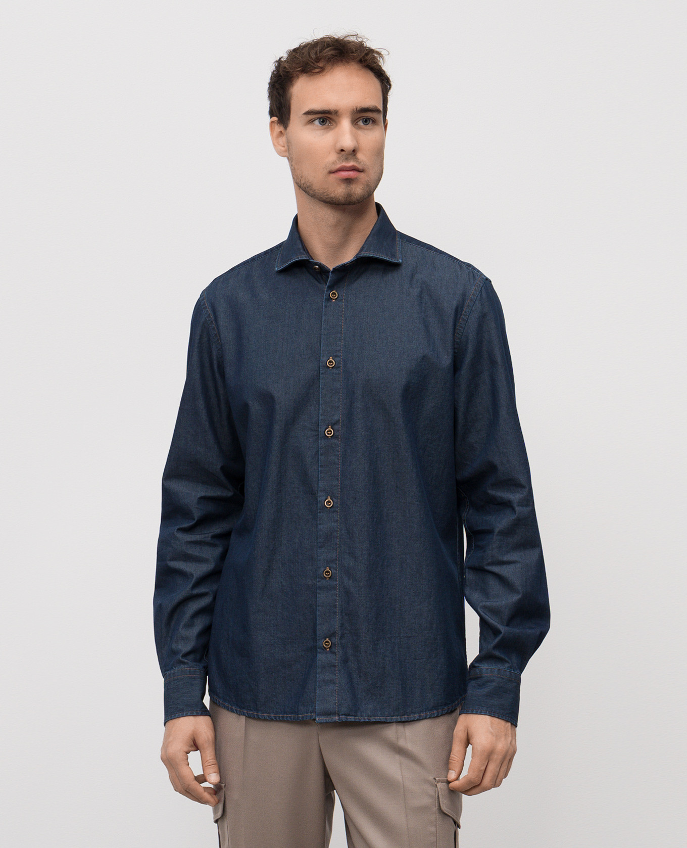 

Blue denim shirt Peserico