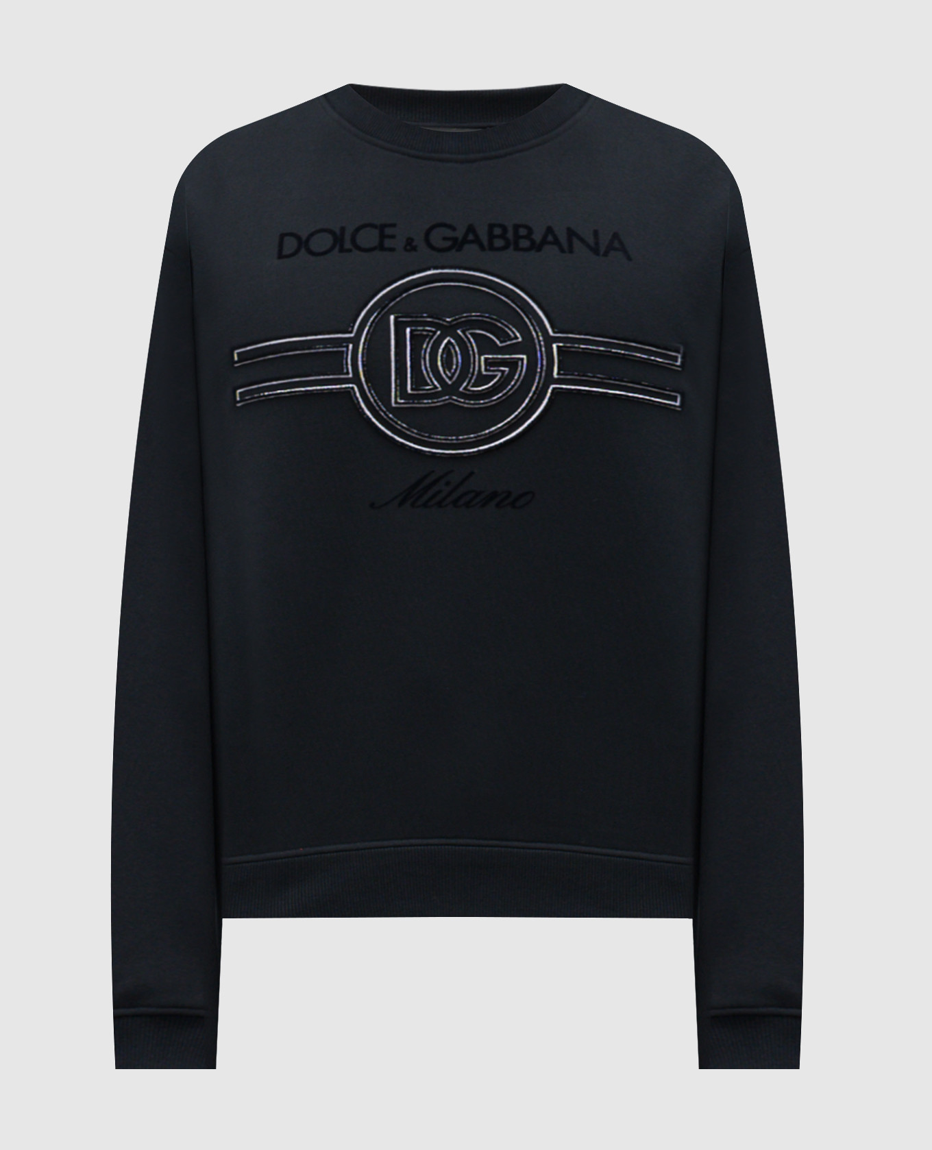 Blue sweatshirt with logo Dolce&Gabbana