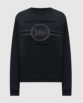 Dolce&Gabbana Blue sweatshirt with logo G9AHSZG7PGB