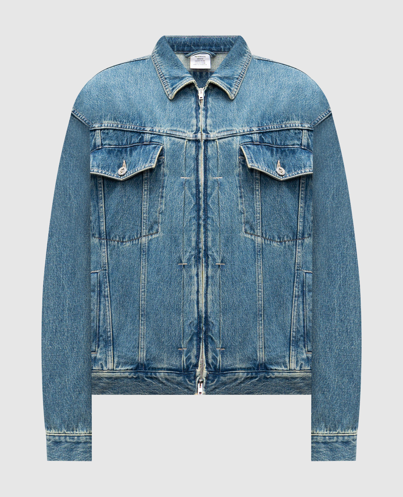 

Blue denim jacket with a worn effect Vetements