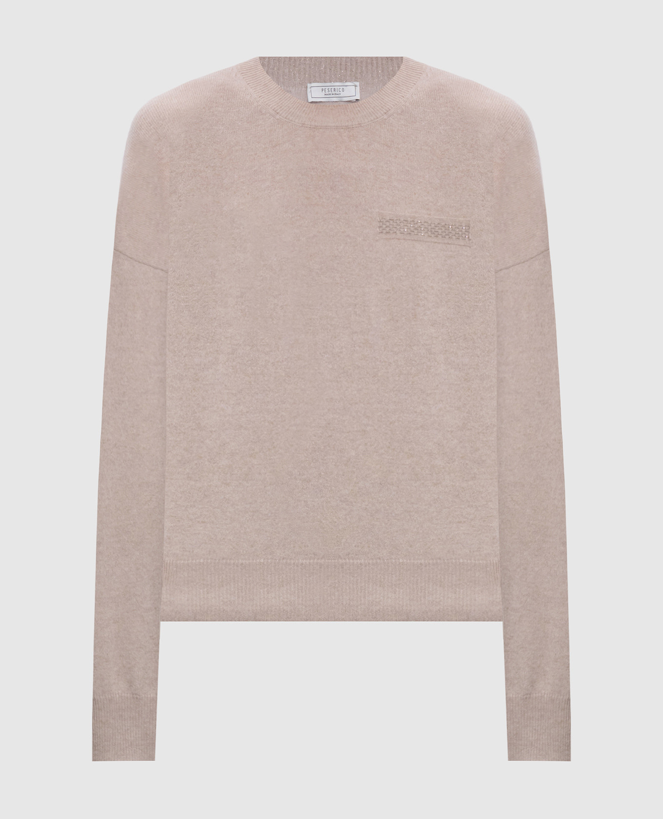 

Beige wool, silk and cashmere jumper Peserico